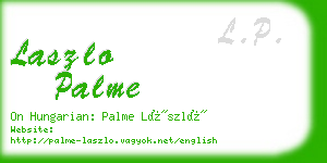 laszlo palme business card